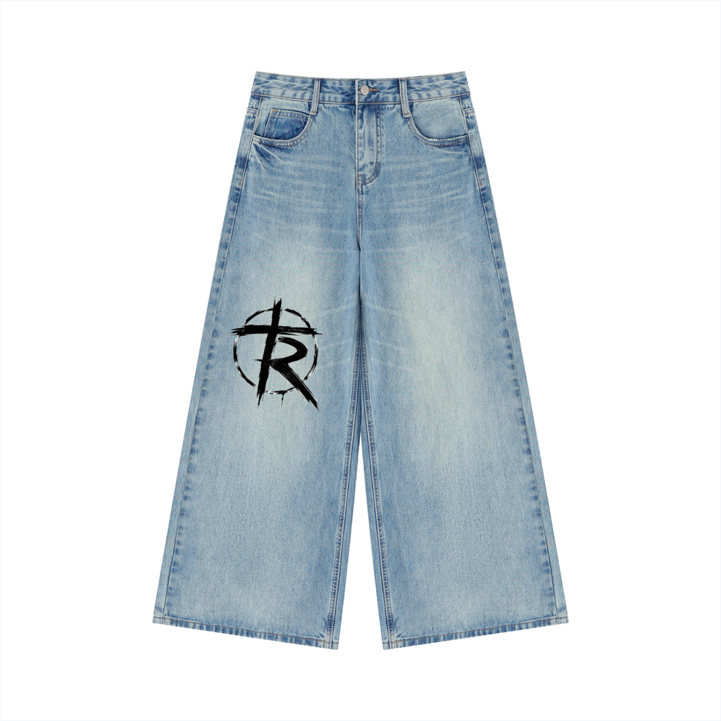 Women’s Vintage Wash Wide Leg Jeans