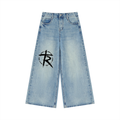 Women’s Vintage Wash Wide Leg Jeans