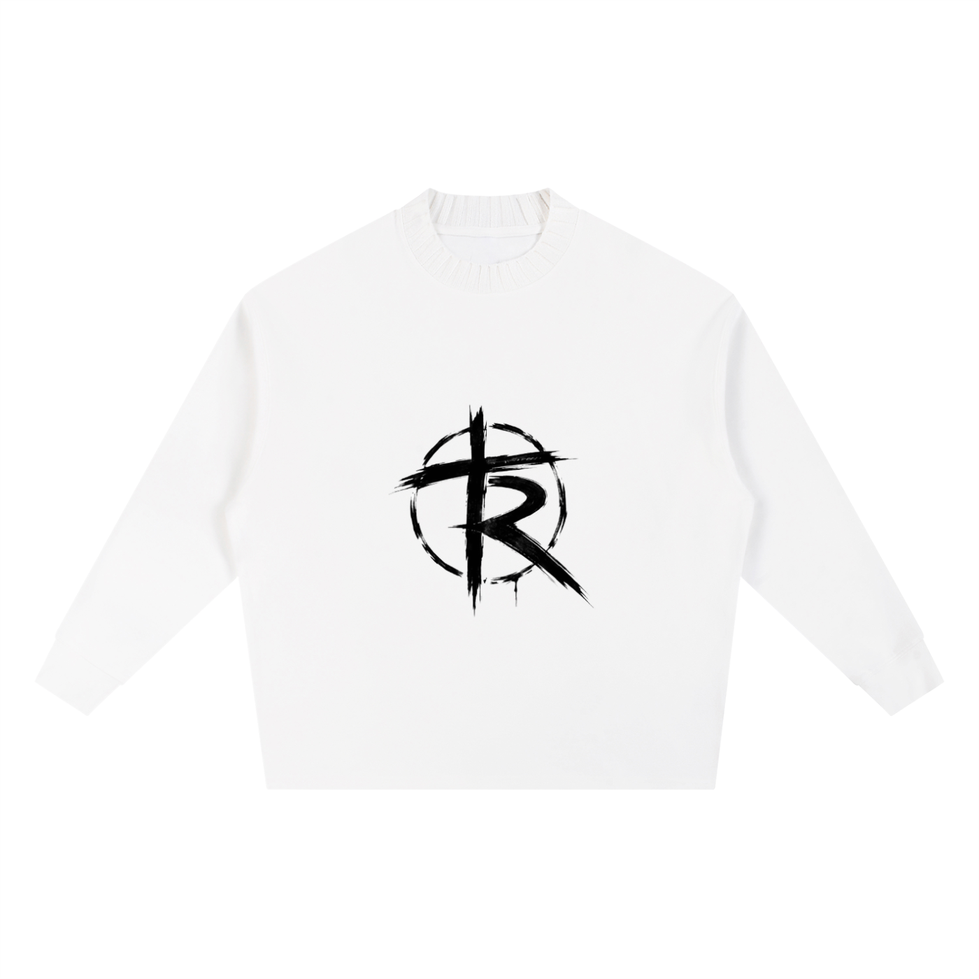 Knitted Round Neck Oversize Sweatshirt