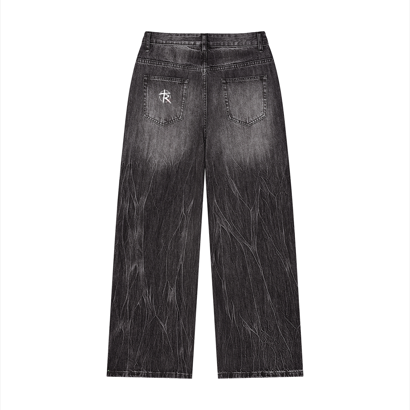 Men’s Vintage Wash Wide Leg Jeans