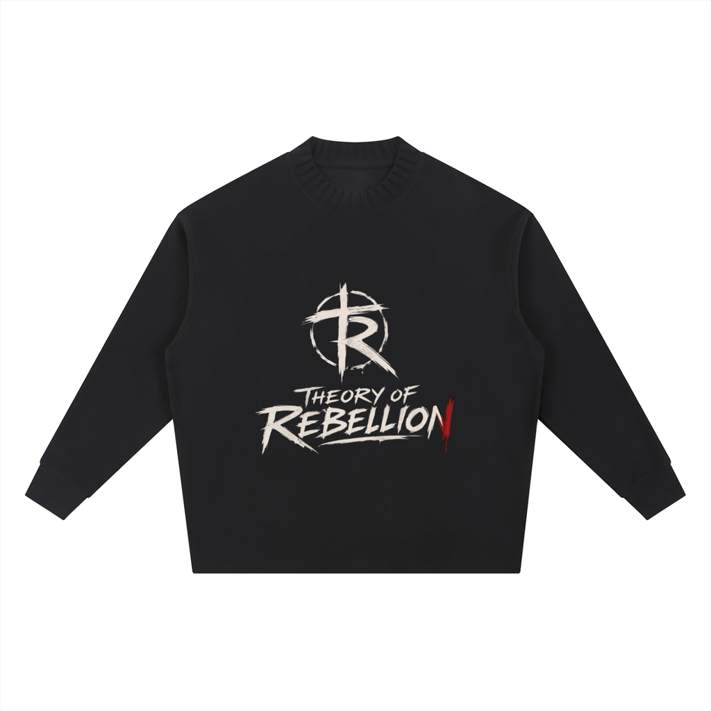 Knitted Round Neck Oversize Sweatshirt