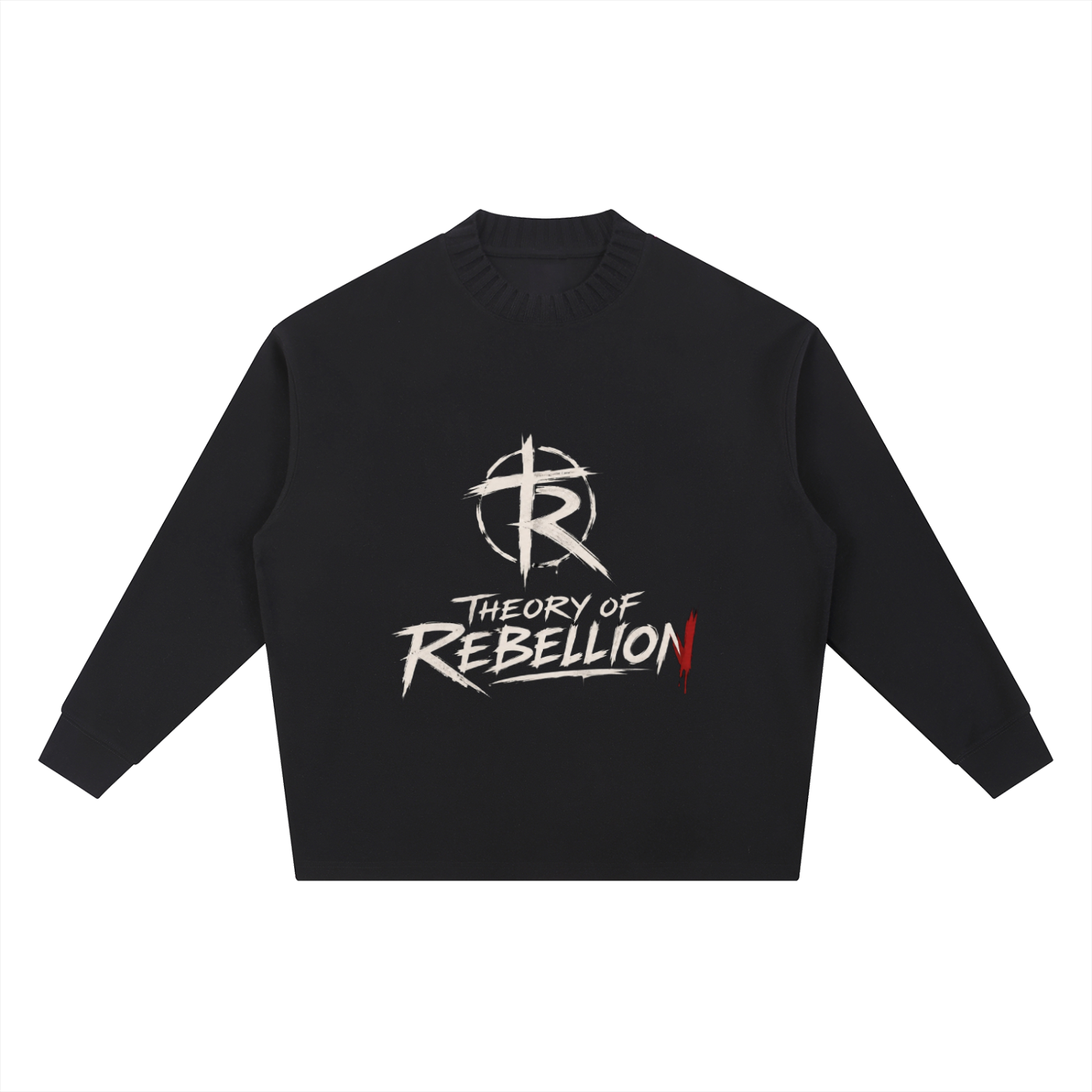Knitted Round Neck Oversize Sweatshirt