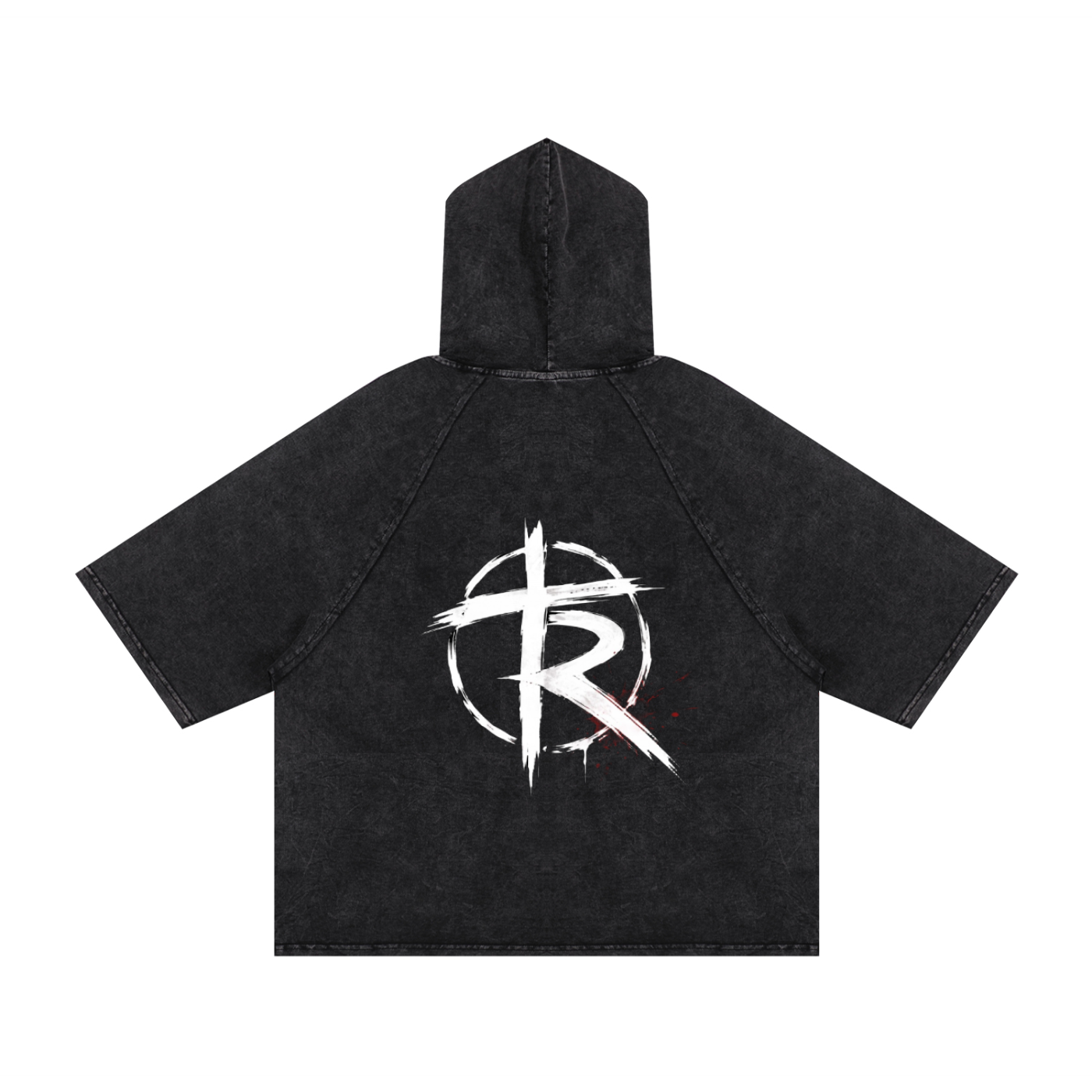 Snow Washed Hooded Boxy T-Shirt
